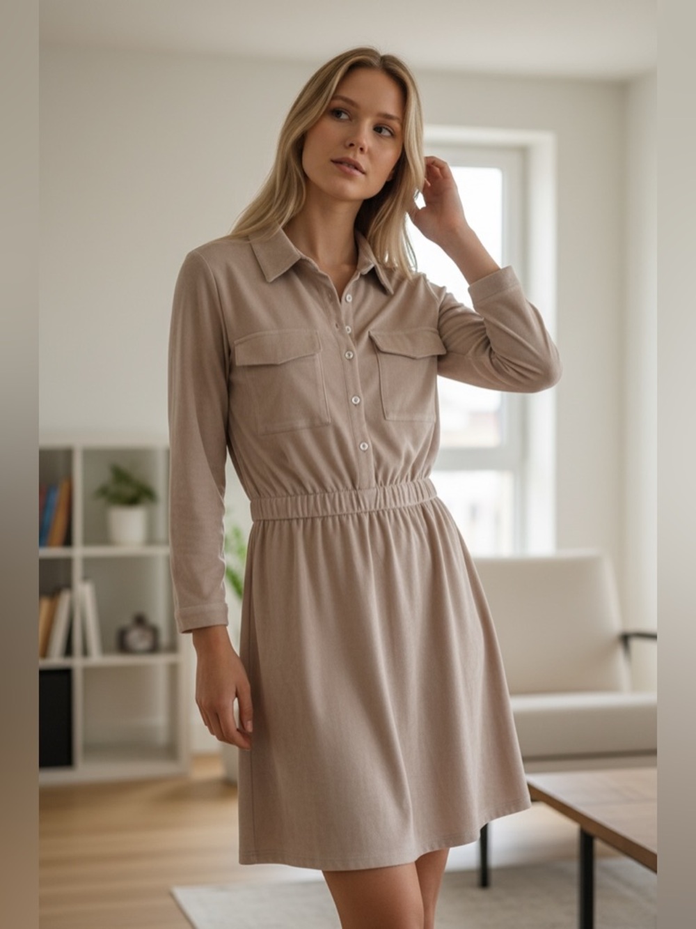 Maven West Dusty Pink Long Sleeve Dress | New without Tags